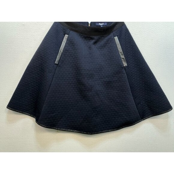 Madewell 1937 Womens A-Line Mini Skirt Size 0 Black Quilted Flared Skater Y2K - Picture 5 of 10